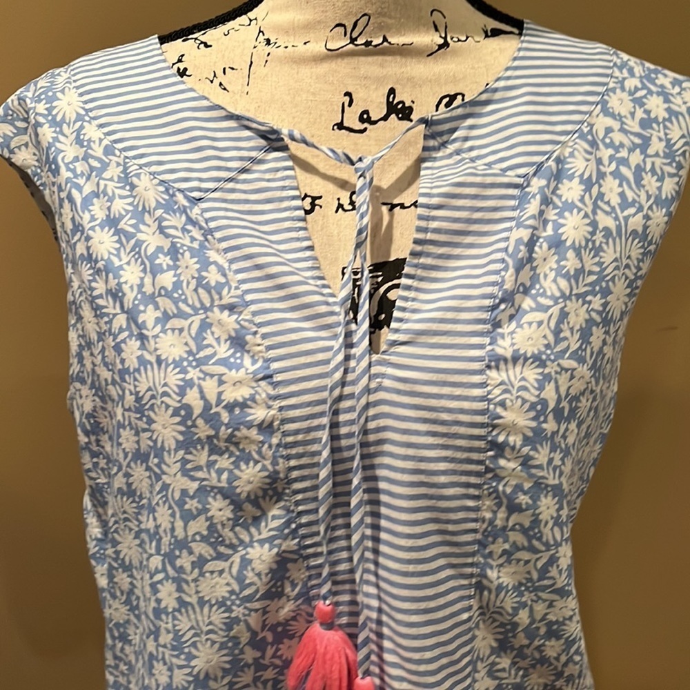 Vineyard Vines Ladies‎ Blue/White Cotton Dress S - Picture 2 of 8